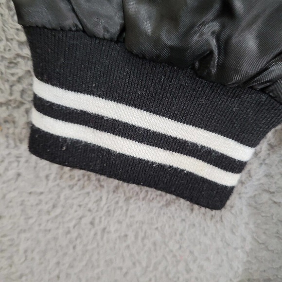 North & Acrux Jacket Mens Medium Black Satin Jets‎ Windbreaker Retro Style - Picture 10 of 12